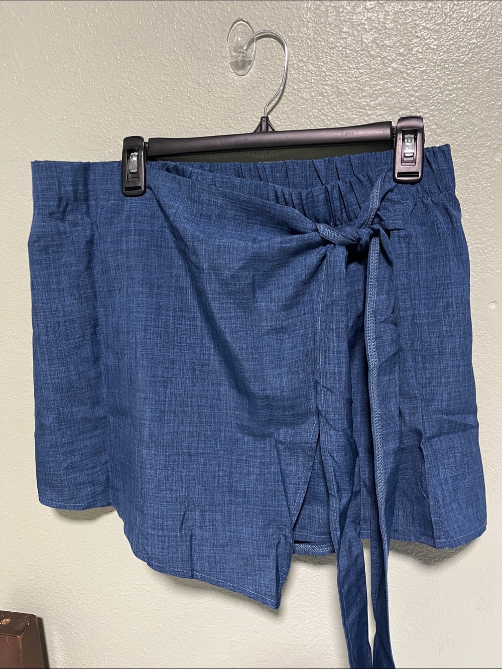 SHEIN Navy Blue Tie-Front Skort